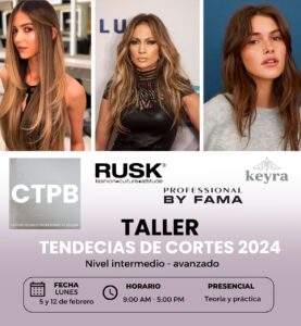 Taller Tendencias de Cortes 2024 - Centro Técnico Profesional de Belleza